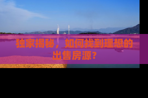 独家揭秘，如何找到理想的出售房源？